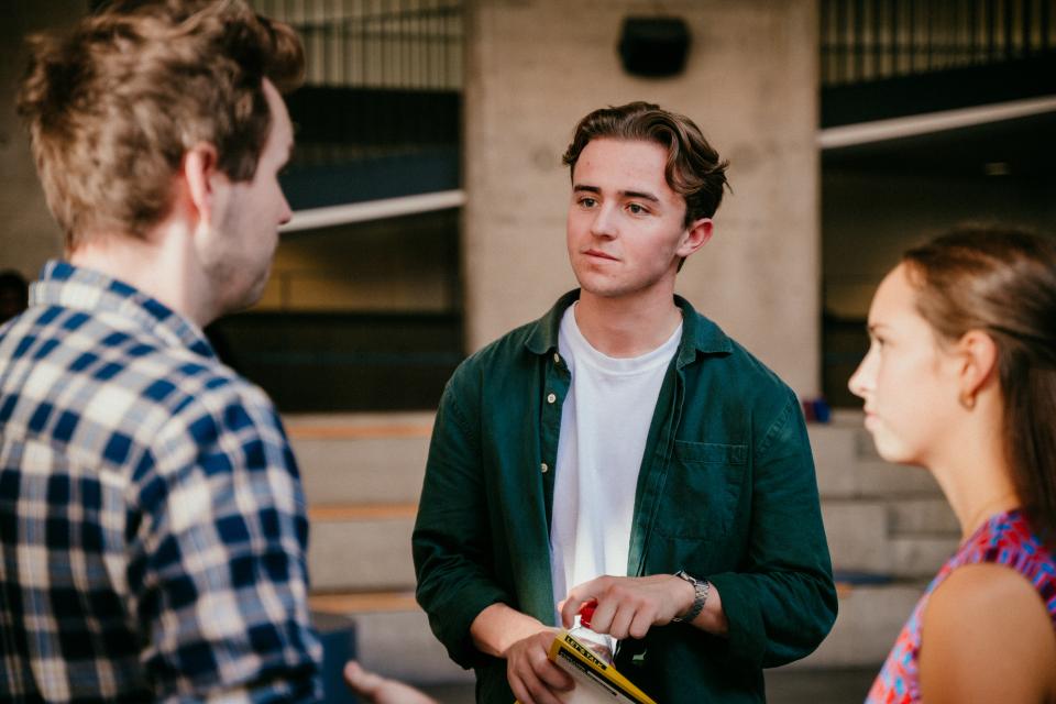 Niels Geys in gesprek op campus Meistraat