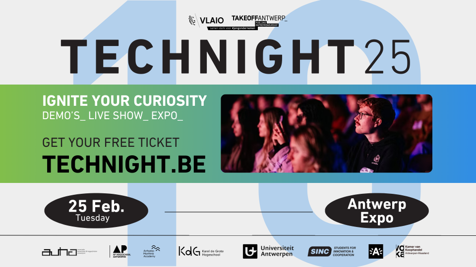 Poster van Technight op 25 februari in Antwerp Expo